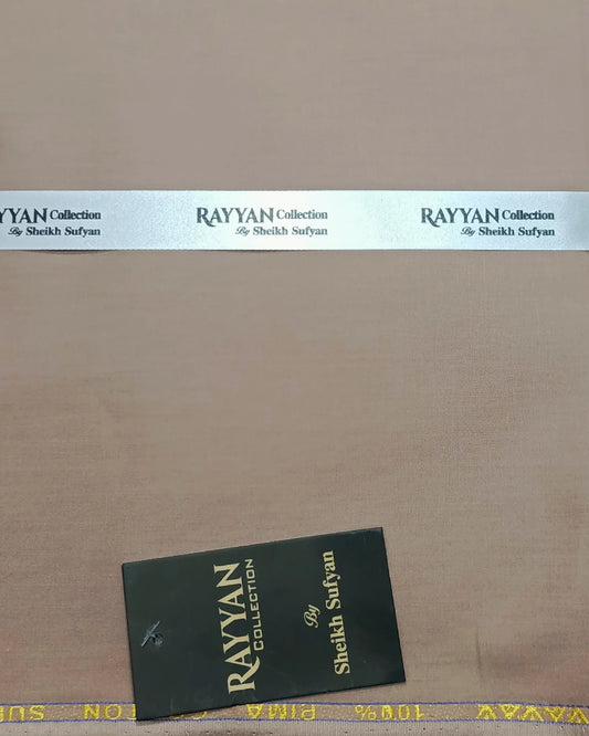 Light Coffee Pima Cotton Unstitched Suit for Men – Premium Summer Collection Pakistan