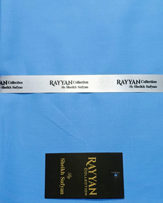 Sky Blue Pima Cotton Unstitched Suit for Men | Premium Summer Cotton Fabric Pakistan