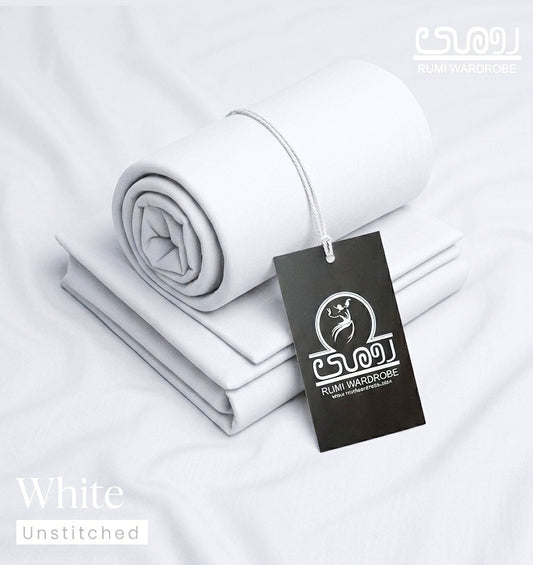 Pure White – Elite Unstitched Wash-and-Wear Fabric