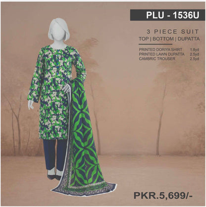 Indigo Bloom Doriya – 3-Piece Unstitched