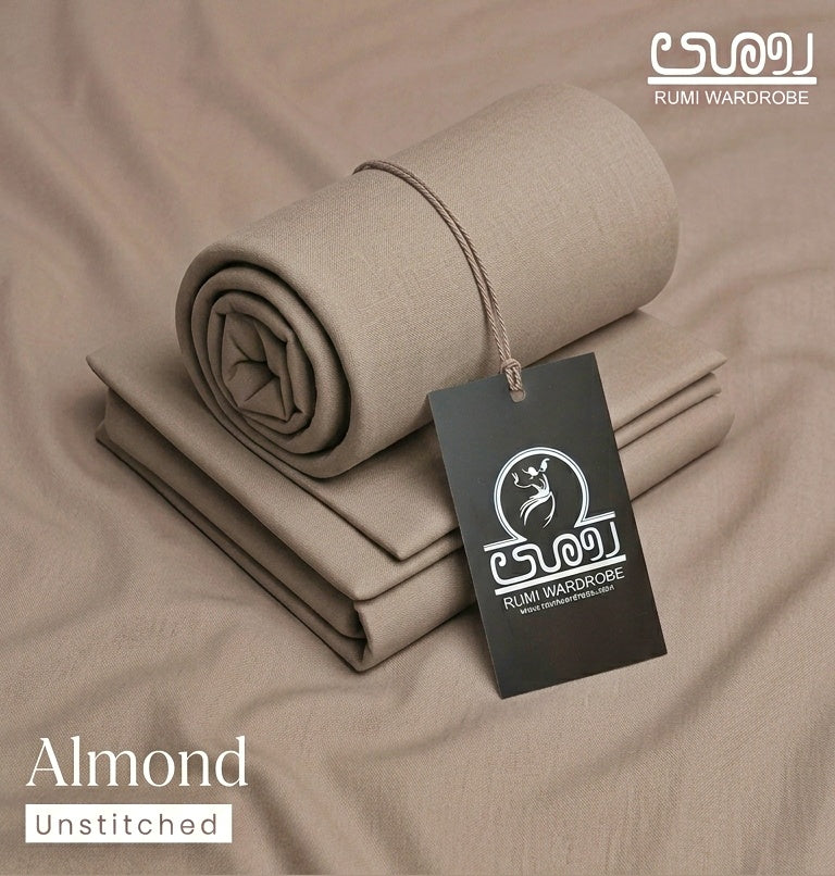 Almond Bliss – Premium Unstitched Wash-and-Wear Fabric